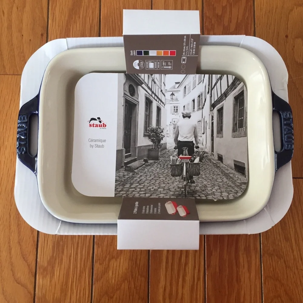 New STAUB Baking Dish Au Gratin Casserole Serving Dish